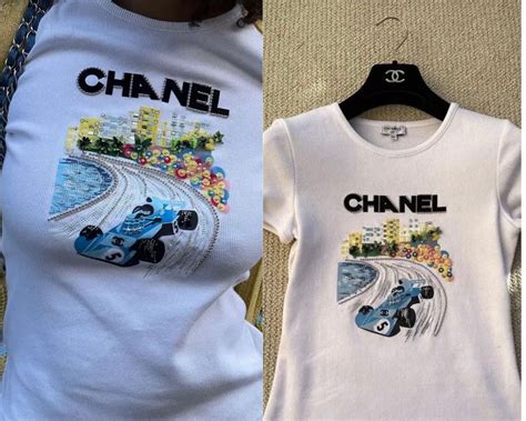 chanel race car shirt dupe|chanel's t-shirts.